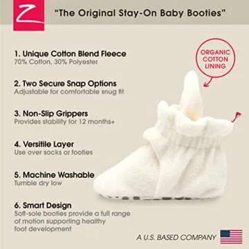 Zutano Newborn Cozie Fleece Bootie - Cream for 6 Months