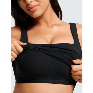 CRZ YOGA Butterluxe Women's Square Neck Sports Bra