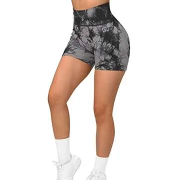 RXRXCOCO Women Seamless Butt Lifting Contour Yoga Short 3" High Waist Booty Gym Biker Shorts Small B...