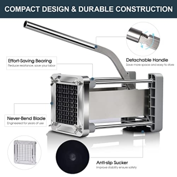 Top Professional Potato Cutter Sopito Stainless Steel 3/8-Inch Blade