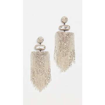 Deepa Gurnani Jody Earrings - Handcrafted Silver Elegance