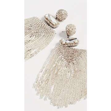 Handcrafted Deepa Gurnani Jody Earrings in Silver
