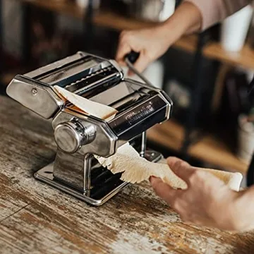 Shule Stainless Steel Manual Pasta Maker with 7 Thickness Settings