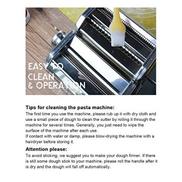 Shule Stainless Steel Manual Pasta Maker with 7 Thickness Settings