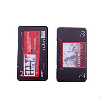 YYMIYU 12pcs Sketch Pencil Set for Artists - Ideal for Drawing & Shading