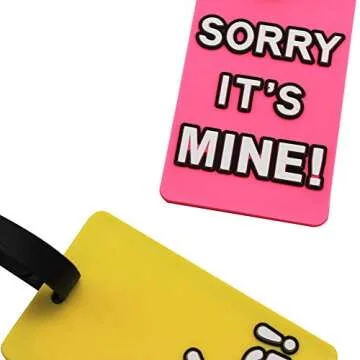 Mziart Funny Luggage Tags Set 6 Stylish Travel ID Tags