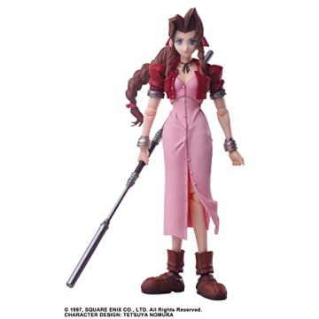SQUARE ENIX Final Fantasy VII Aerith Gainsborough Bring Arts Action Figure with Stand and Authentici...
