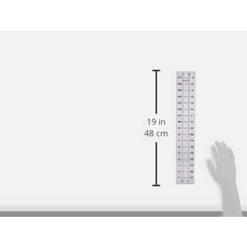 Fiskars 3x18 Inch Acrylic Ruler (187640-1001)