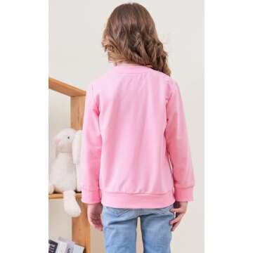 Akyzic Baby Girl Sweatshirt Heart Print Valentines Outfit Kids Sweaters Tops Pullover Toddler Long Sleeve Crewneck Heart Shirt 3t