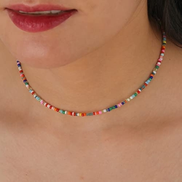 Colorful Wellike Beaded Choker Necklace Gift for Women