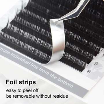 NAGARAKU Eyelash Extensions Individual Lashes 0.15 CC curl 7-15mm Mix Tray Classic Matte Black Soft ...