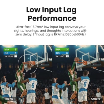 BenQ TH575 | 1080P Gaming Projector | 3800 Lumens | Low Latency with Enhanced Game-Mode | High Contrast Rec.709 | 3D Ready, Auto Vertical Keystone, 1.1x Zoom | Home HD Cinema Entertainment