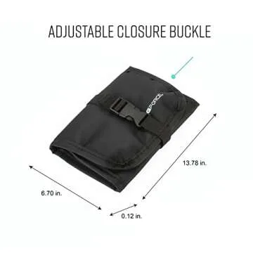 GForce Tech Cable Accessory Organizer | Travel Sized Bag | Electronics Chargers and Cords | Mesh Pockets | Portable | Black