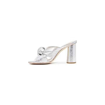 LOEFFLER RANDALL Women's Coco-MGT Heeled Sandal, Silver