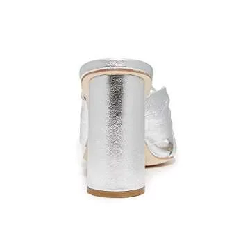 LOEFFLER RANDALL Women's Coco-MGT Heeled Sandal, Silver