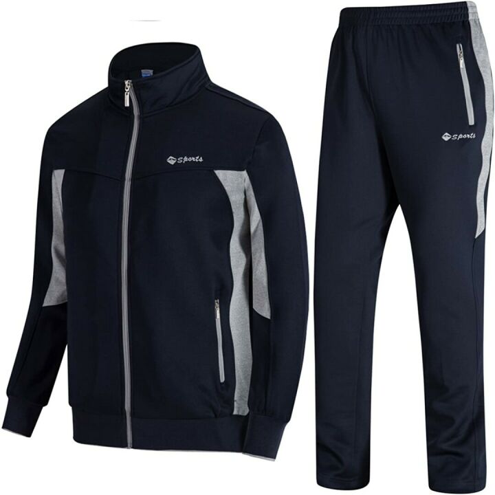 Gopune Men's Full Zip Athletic Tracksuit for Jogging