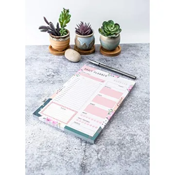 Daily Planner Notepad with 80 Tear-Off Pages for Daily Tasks