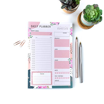 Daily Planner Notepad with 80 Tear-Off Pages for Daily Tasks