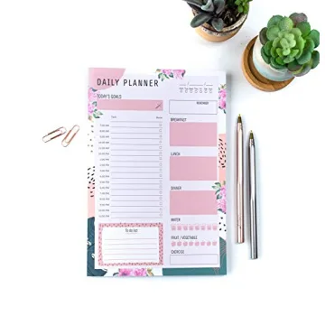 Daily Planner Notepad with 80 Tear-Off Pages for Daily Tasks