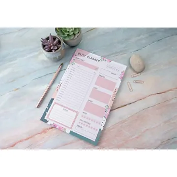 Daily Planner Notepad with 80 Tear-Off Pages for Daily Tasks