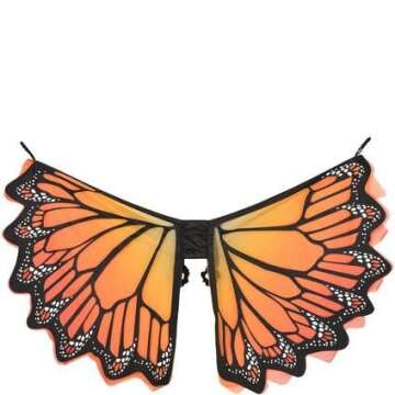 Bold & Beautiful Orange Monarch Wings - Perfect for Costumes