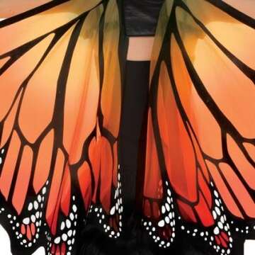 Bold & Beautiful Orange Monarch Wings - Perfect for Costumes