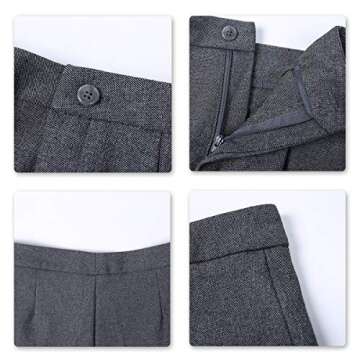 YUNCLOS Women's Elegant Business Two Piece Office Lady Suit Set Work Blazer Pant,X-Large,Suit Set-dark Grey