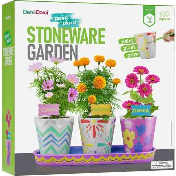 Kids Gardening Kit - Paint & Plant Fun for Ages 4-12