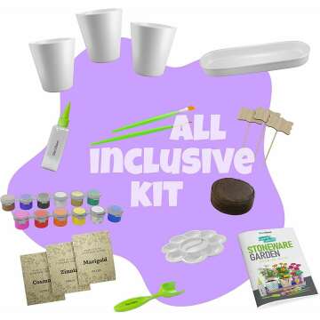 Kids Gardening Kit - Paint & Plant Fun for Ages 4-12
