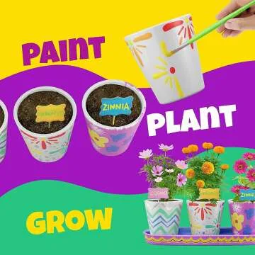 Kids Gardening Kit - Paint & Plant Fun for Ages 4-12