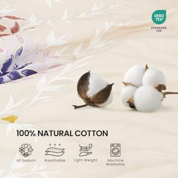 King Size Comforter Set Bed - Style Quarters 7 Pieces King Comforter Set Floral Boho Comforter Sets King Size Bed Sets Soft Comfort Bedding Sets for All Season 106x90 Dahlia 7pcs