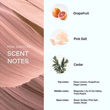 Skylar Pink Canyon Eau de Parfum - Hypoallergenic & Clean Perfume for Women & Men, Vegan & Safe for Sensitive Skin - Notes of Grapefruit, Pink Salt & Cedar - 10mL /0.33 Fl oz