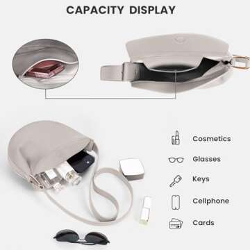 Crescent Crossbody Bags Dumpling PU Shoulder Bag Purses Small Trendy Designer Luxury Faux Leather Hobo Saddle Bag for Women