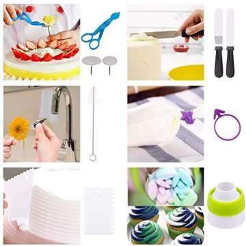 Complete Cake Decorating Kit with 132 Supplies for Beginners