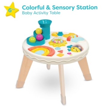 B. toys- B. play- Colorful & Sensory Station- Developmental Musical Learning Toy for Babies- 7 activites- Lights and Sounds Play Table- 6 Months +