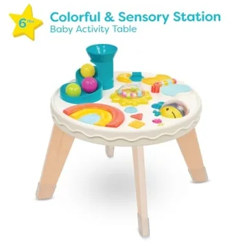 B. toys- B. play- Colorful & Sensory Station- Developmental Musical Learning Toy for Babies- 7 activites- Lights and Sounds Play Table- 6 Months +