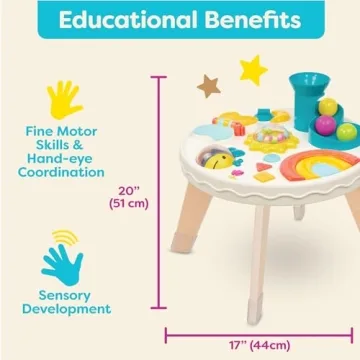 B. toys- B. play- Colorful & Sensory Station- Developmental Musical Learning Toy for Babies- 7 activites- Lights and Sounds Play Table- 6 Months +