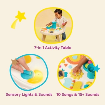 B. toys- B. play- Colorful & Sensory Station- Developmental Musical Learning Toy for Babies- 7 activites- Lights and Sounds Play Table- 6 Months +
