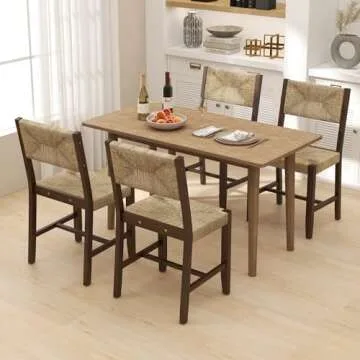 Giantex Rattan Dining Chairs Set of 4 - Stylish Seating