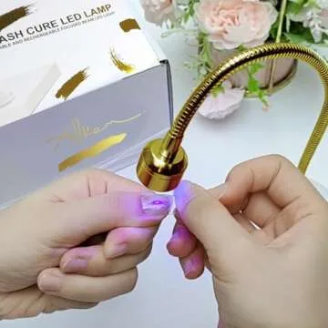 ALLKEM Gooseneck LED Nail Lamp - Rechargeable & Portable