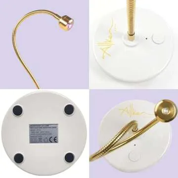 ALLKEM Gooseneck LED Nail Lamp - Rechargeable & Portable