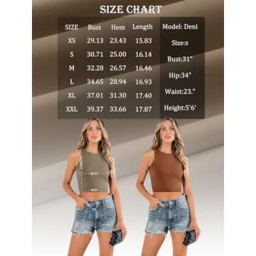 EFAN Womens Sexy Sleeveless High Neck Crop Tops Workout Cute Racerback Cropped Tank Tops Summer Clothes Teen Girls White M