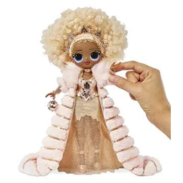 L.O.L. Surprise! Holiday OMG 2021 Collector NYE Queen Fashion Doll with Gold Fashions, Accessories, New Year's Celebration Outfit, Light Up Stand– Gift for Kids & Collectors, Toys Girls Ages 4 5 6 7+