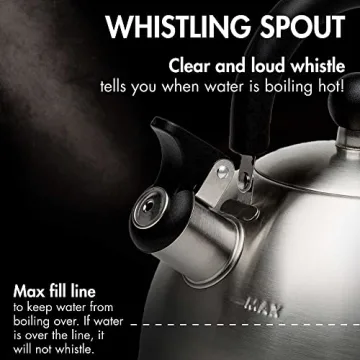 Whistling Stainless Steel Tea Kettle - 1.5 Quart