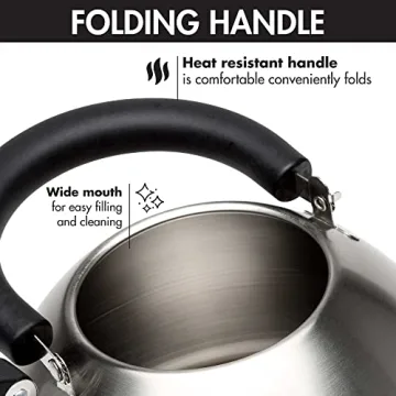 Whistling Stainless Steel Tea Kettle - 1.5 Quart