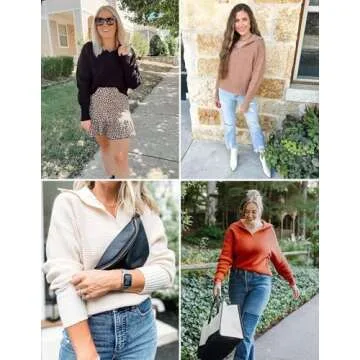 Stylish ZESICA Women's Fall Knit Sweater for Comfort