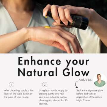 Alitura Gold Serum for Face – Face Serum for Women & Men to Reduce Fine Lines and Wrinkles – Anti Aging Serum for Radiant-Looking Skin – Vitamin A & Marine Collagen Facial Serum (50 ml)