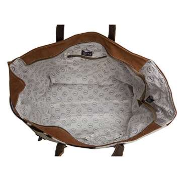 Myra Bag Western Leather Weekender Bag for Women - Cotton & Upcycled Canvas Boho Shoulder Bag Sempire