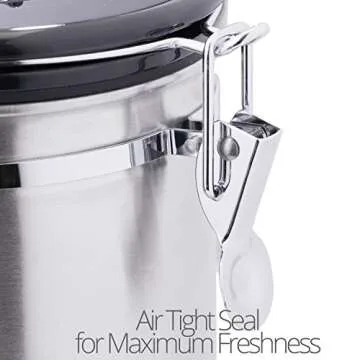 Chef's Star Airtight Coffee Canister with CO2 Valve