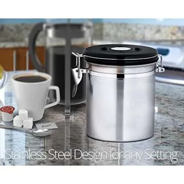 Chef's Star Airtight Coffee Canister with CO2 Valve